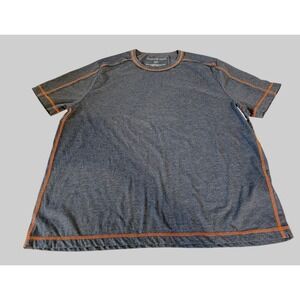 Carbon2cobalt T-Shirt Mens XL Gray Orange Contrast Stitch Organic Cotton Blend